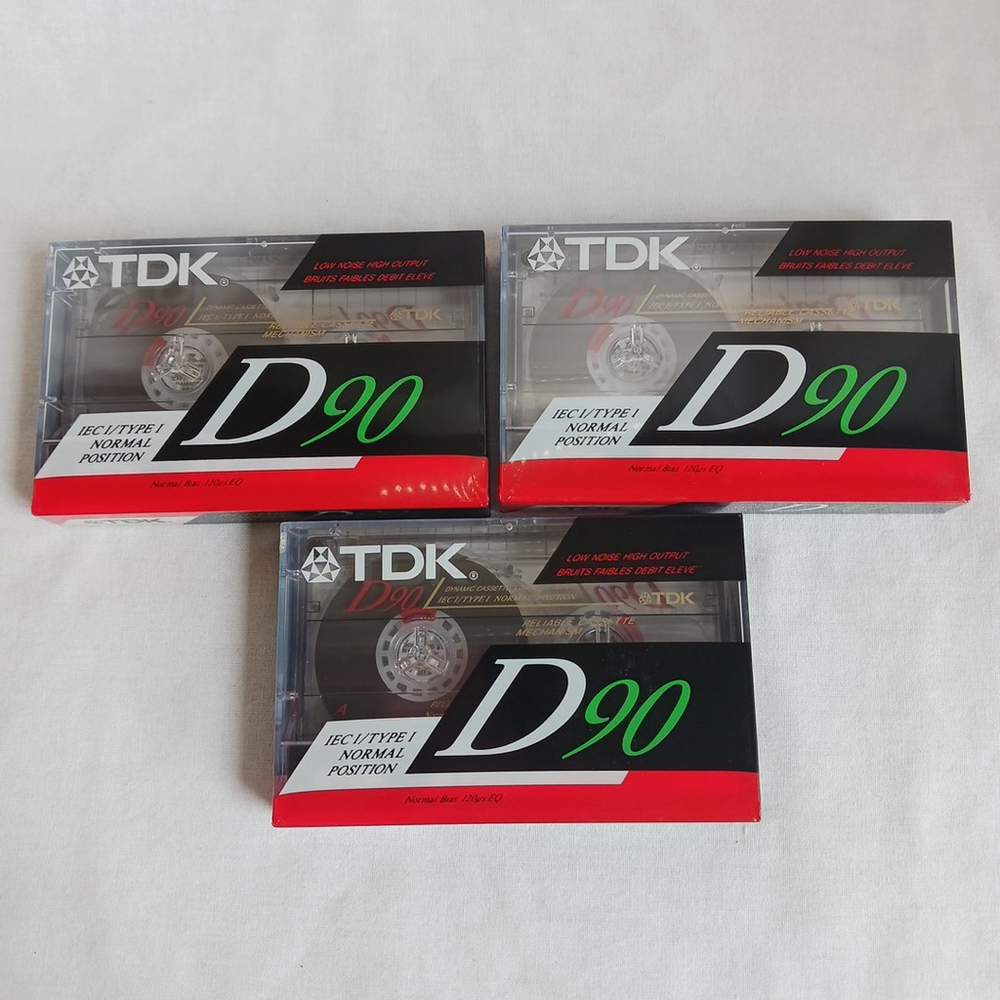 TDK D90 Audio Cassette Tapes Lot of 3